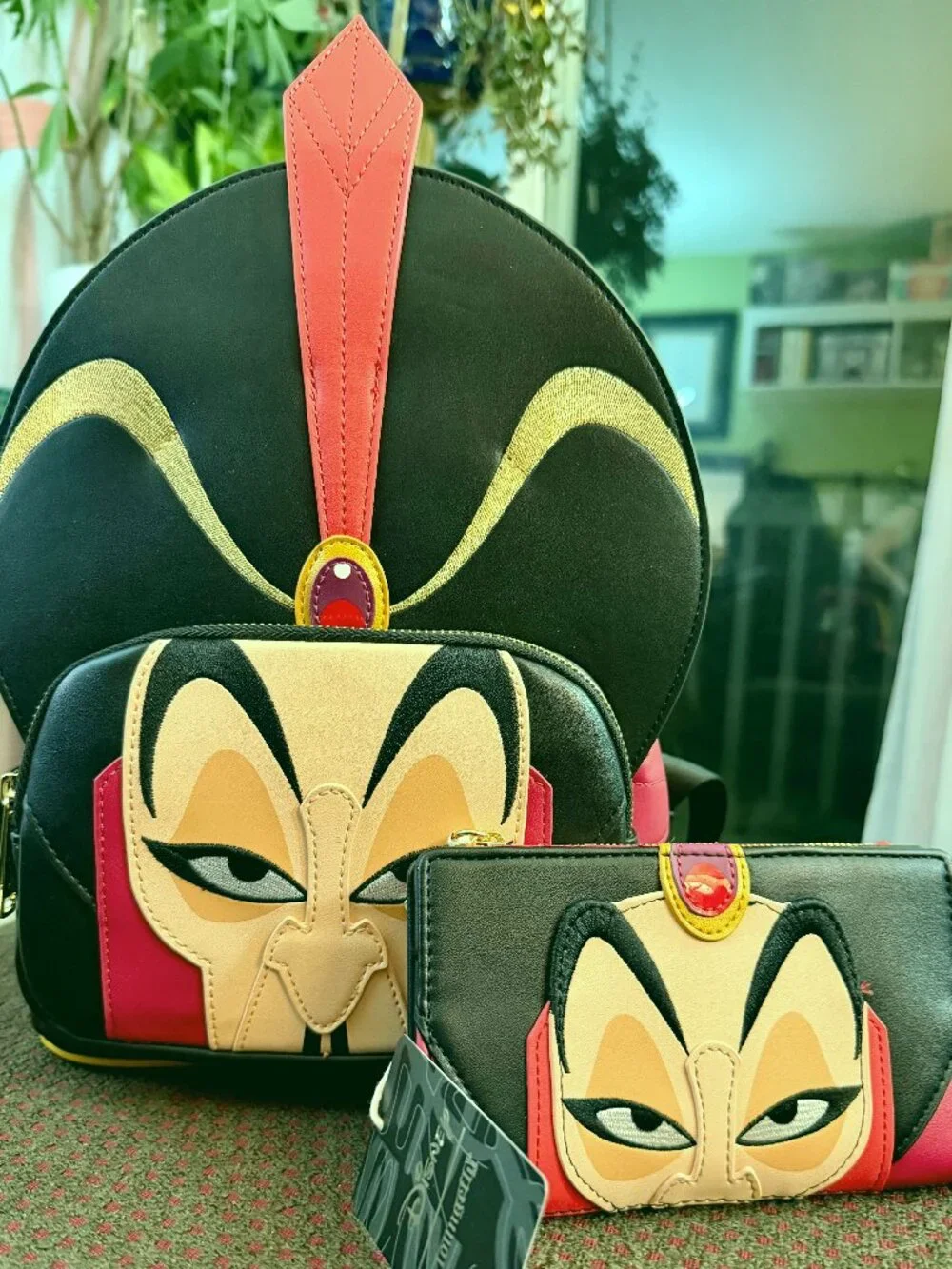 Loungefly Disney Aladdin Jafar Cosplay Backpack + Wallet SET NWT